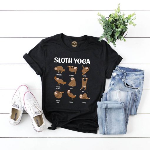 Yoga Meditation Sloth Yoga T Shirt