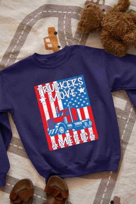 Truckers Move America Patriotic USA 4th Of July T Shirt