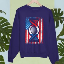 USA Flag DNA For Ancestor 4th Of July T Shirt