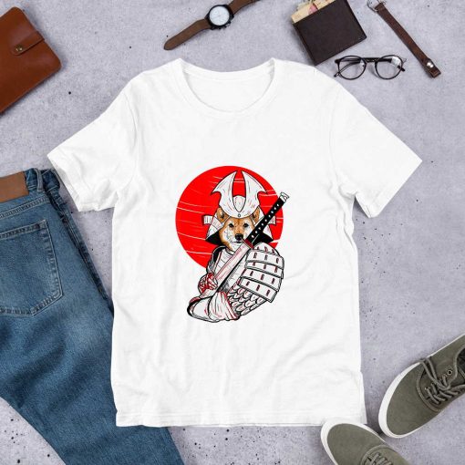 Shiba Inu Japanese Samurai Katana – Funny Dog Meme Anime T-Shirt