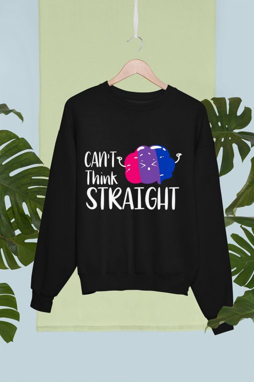 Bisexual Flag Cant Think Straight LGBT T Shirt