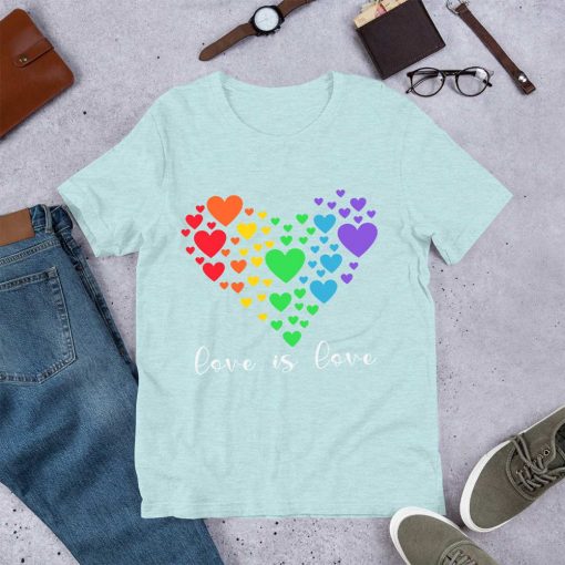 LGBT Heart Shape by Heart T Shirt