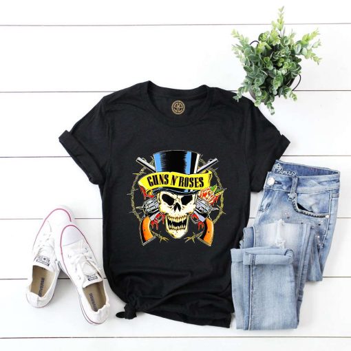 Guns N’ Roses Official Top Hat Skull T-Shirt