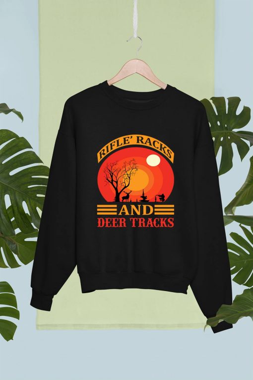 Rifle’ Racks And Deer Tracks T Shirt