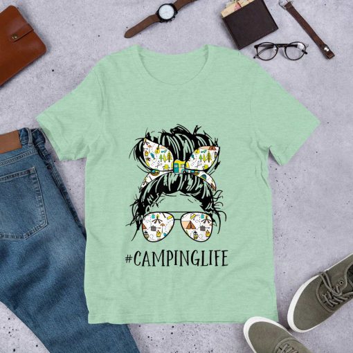 CAMPING LIFE MOM – Messy Bun MOM CAMPING LIFE T-Shirt