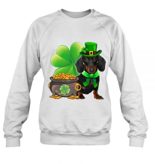 Funny Dachshund Dog Shamrock Irish Saint St Patrick’s Day T Shirt