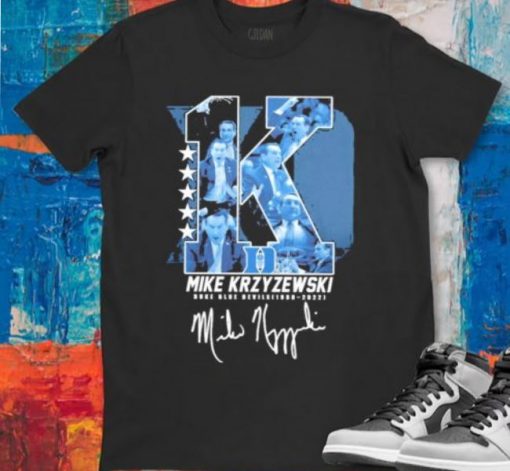 Mike Krzyzewski Duke Blue Devils 1980-2022 Coach K Signature T-Shirt