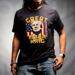The Great Maga King Trump America Flag Style T-Shirt