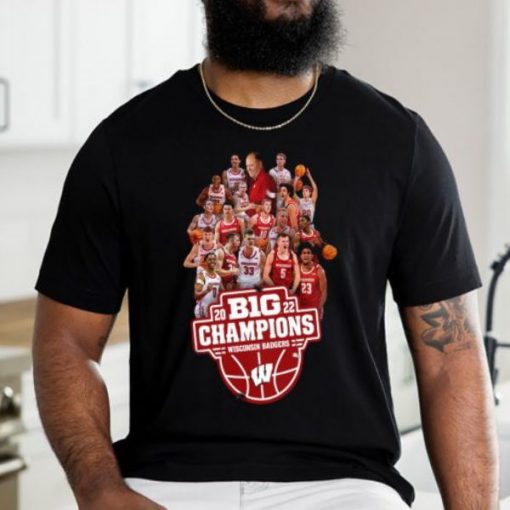 Wisconsin Badgers 2022 Big Champions NBA T-Shirt