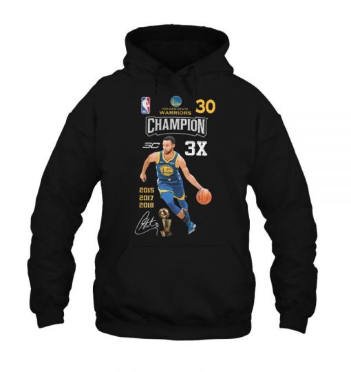 Golden State Warriors Champion 3C 3X 2015 2017 2018 T Shirt