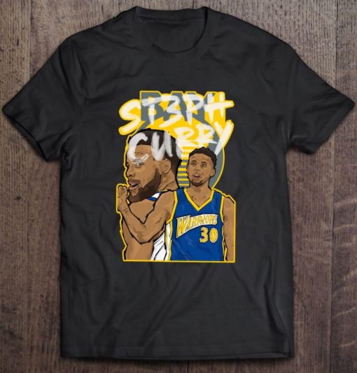 Stephen Curry 30 Steph Warriors NBA Basketball Player Pop Art T Shirt