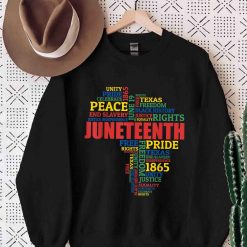 Juneteenth Africa Map Black History Afro African American Sweatshirt