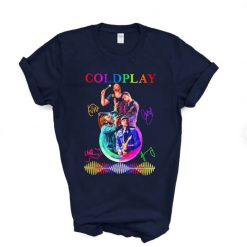 Coldplay Band Color Signatures T-Shirt, Coldplay T-Shirt