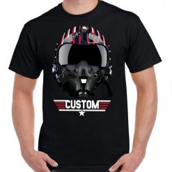 Top Gun Maverick’s Helmet Custom Name and Logo T-Shirt