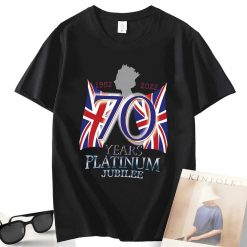 1952 2022 70 Years Platinum Jubilee Queen Elizabeth Ii United Kingdom Flag T-Shirt