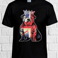 Bulldog Union Jack Queen’s Queen Elizabeth Ii Platinum Jubilee Unisex T-Shirt