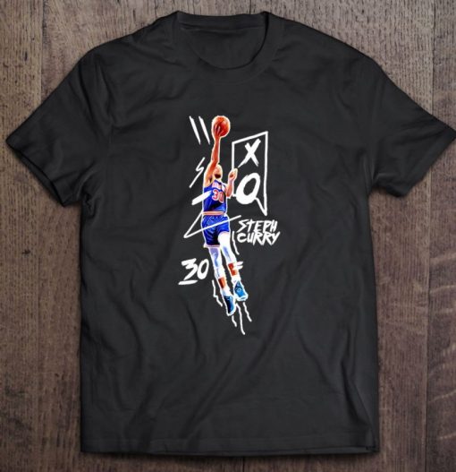 Stephen Curry #30 Warriors Jump Basketball T Shirt