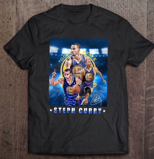 Stephen Curry 30 Golden State Warriors NBA Basketball Player Steph Signature T Shirt