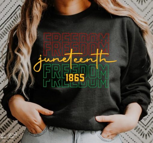 Juneteenth Black History Power Woman Gifts Since 1865 T Shirt