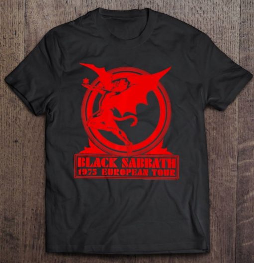 Black Sabbath Official 1975 European Tour Shirt