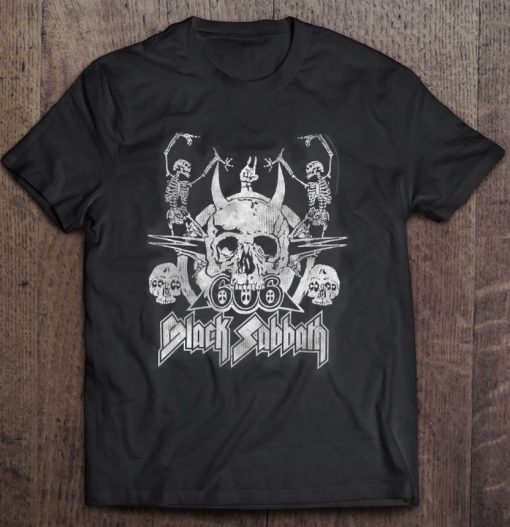 Black Sabbath Vintage Dancing Skeletons T Shirt