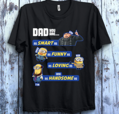 Despicable Me Minions Awesome Dad Qualities The Rise of Gru Graphic T-Shirt