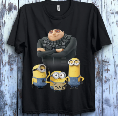 Despicable Me Minions Funny Minions Group 1 Dad Cardboard Sign The Rise of Gru Unisex T Shirt 1