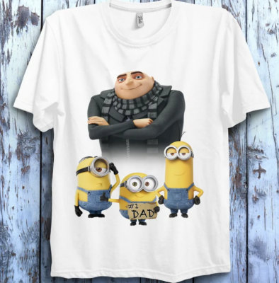 Despicable Me Minions Funny Minions Group 1 Dad Cardboard Sign The Rise of Gru Unisex T Shirt 2