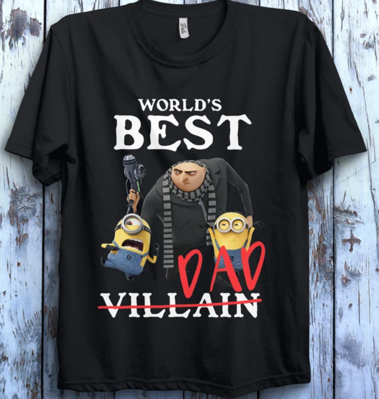 Despicable Me Minions Worlds Best Dad Villain The Rise of Gru T Shirt 1