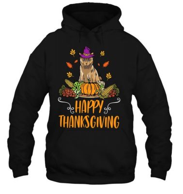 Happy Thanksgiving Cat Clothing Gift Funny Thanksgiving T Shirt