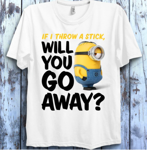 Minion Shirt, Despicable Me Minions Will You Go Away The Rise of Gru Graphic T-Shirt