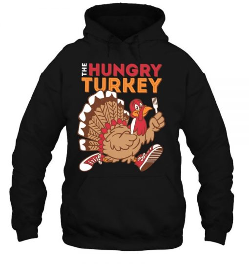 The Hungry Turkey Funny Thanksgiving T Shirt