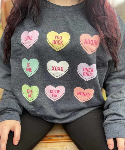 Conversation Heart Vintage Valentines Shirt