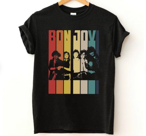 Vintage Retro Bon Jovi T-Shirt, Bon Jovi Gift, Retro Gift Tee For You