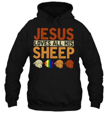 Jesus Loves All His Sheep Christianity Rainbow Lgbt Jesus Shirt