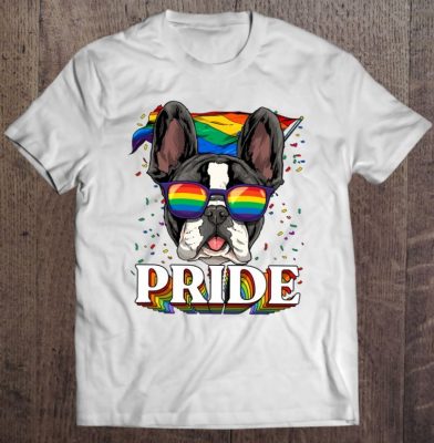 Lgbt French Bulldog Gay Pride Lgbtq Rainbow Flag Sunglasses T Shirt