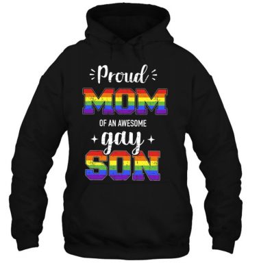 Proud Mom Of Awesome Gay Son Rainbow Pride Month Family T Shirt