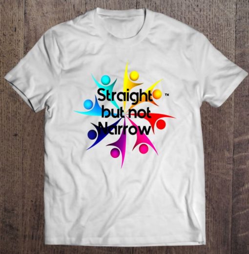 Womens Straight But Not Narrow Gay Pride Support T Shirt