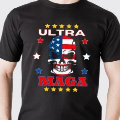 American Flag Skull Art Ultra Maga Shirt