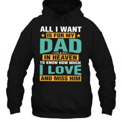All I Want Is For My Dad In Heaven To Know I Love Him Hoodie