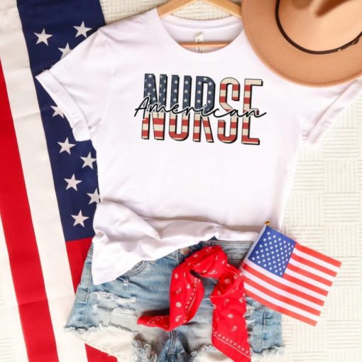 American Nurse Shirt, Nurse 4th of July T Shirt
