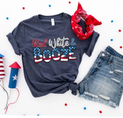 Red White Booze Shirt, 4th Of July Shirt, Fourth Of July T Shirt