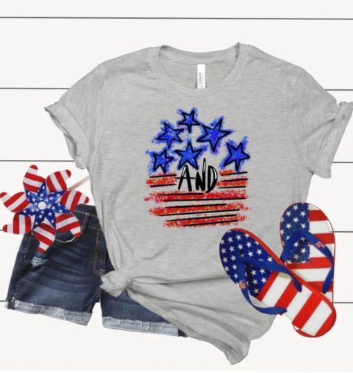 Stars and Stripes Shirt, Retro American Flag, 4th of July Shirts, Stars Peace and Stripes Retro T Shirt