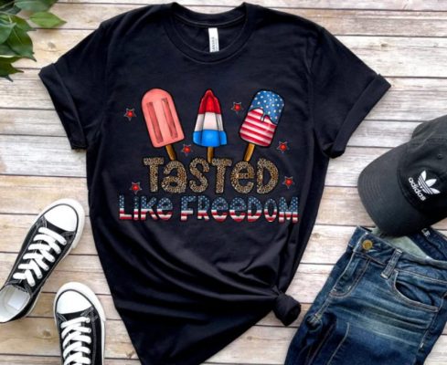 Tasted Like Freedom Shirt, Ice Creams Taste Like Freedom T-Shirt, 4th July T Shirt