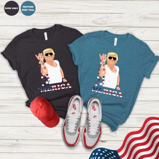 Trump Merica T-shirt, Trump Bae Funny 4th of July Shirt, Trump Salt T-shirt, 4th Of July Shirt, Salt Bae Style Funny 4th of July Trump Tee