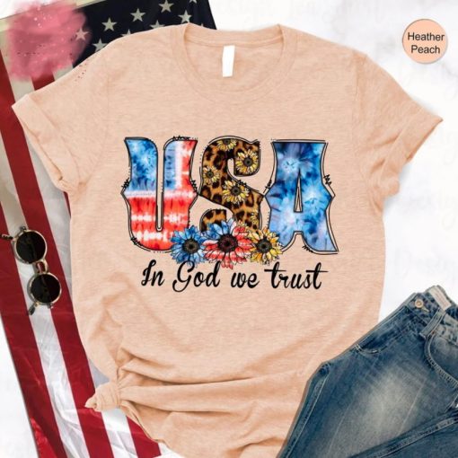 USA Flag Shirt, In God We Trust Shirt, 4th Of July Shirt, Independence Day Shirt, USA Flag Shirt