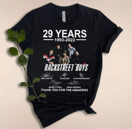 29 Years 1993-2022 Thank you for the memories Backstreet Boys T-Shirt