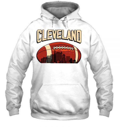 Cleveland Football – Football Fan Ohio Skyline Cleveland T Shirt