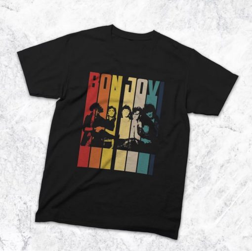 Vintage Retro Bon Jovi T-Shirt, Bon Jovi Gift, Retro Gift Tee For You