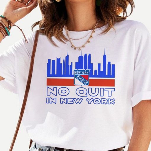 NY Rangers No Quit In New York Hockey T Shirt